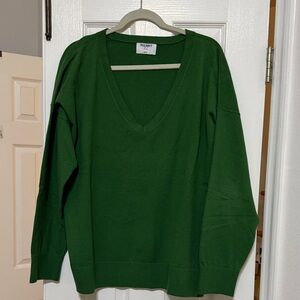 Old Navy Deep Green V-Neck Sweater